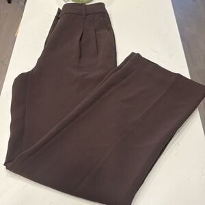 Wilfred Effortless Pants - Rich Mocha Brown - Size 0- Aritzia